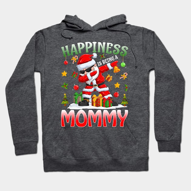 Happiness Is Being A Mommy Santa Christmas Hoodie by intelus